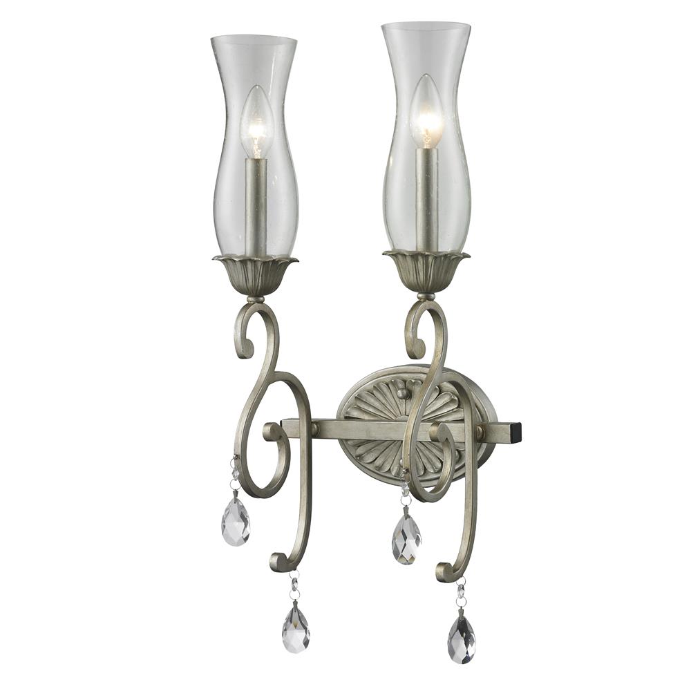 Z-Lite 720-2S-AS Melina 2 Light Wall Sconce in Antique Silver